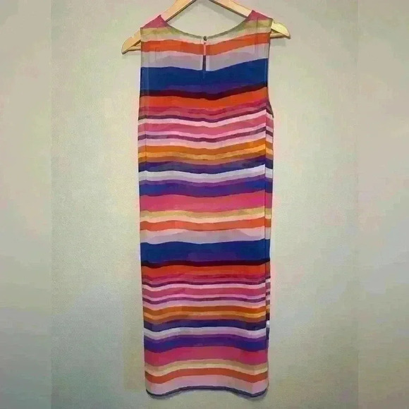 Vince Camuto NWT Semi Sheer Extra Long Tunic side slits multicolor Womens Med - Picture 6 of 10